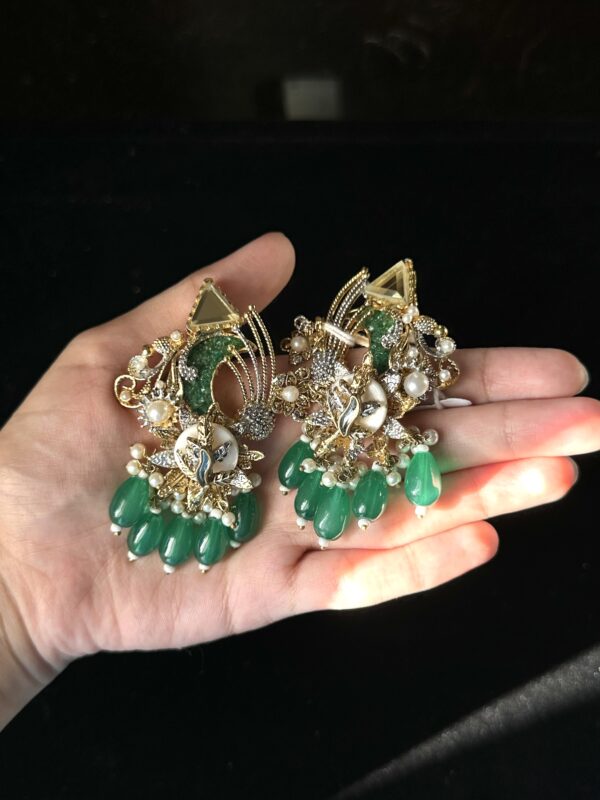 Crush Choker Set - Green Beads - Image 2