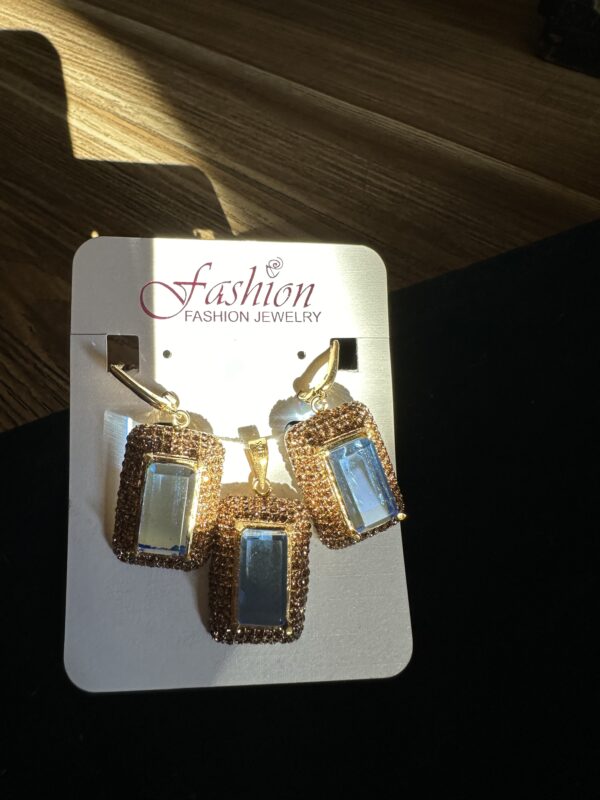 Stunning Blue Zircon Stone Set