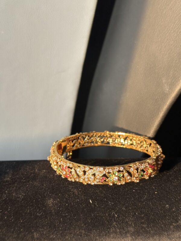 Gold-Polished Nauratan Bangle - GPNB