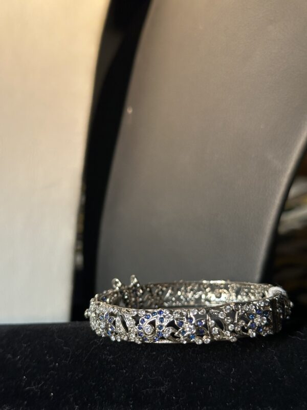 Gold polished and silver polished Stone Bangles - Image 2