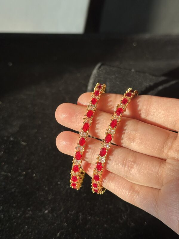 Gold-Plated Stone Bangles (1 Piece) - Image 3