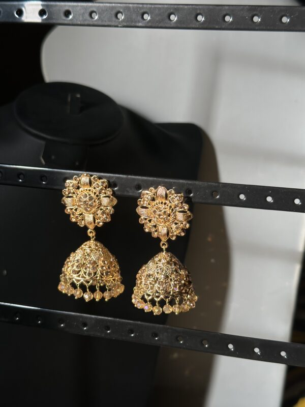 Golden Jhumka Set - IV - Image 2