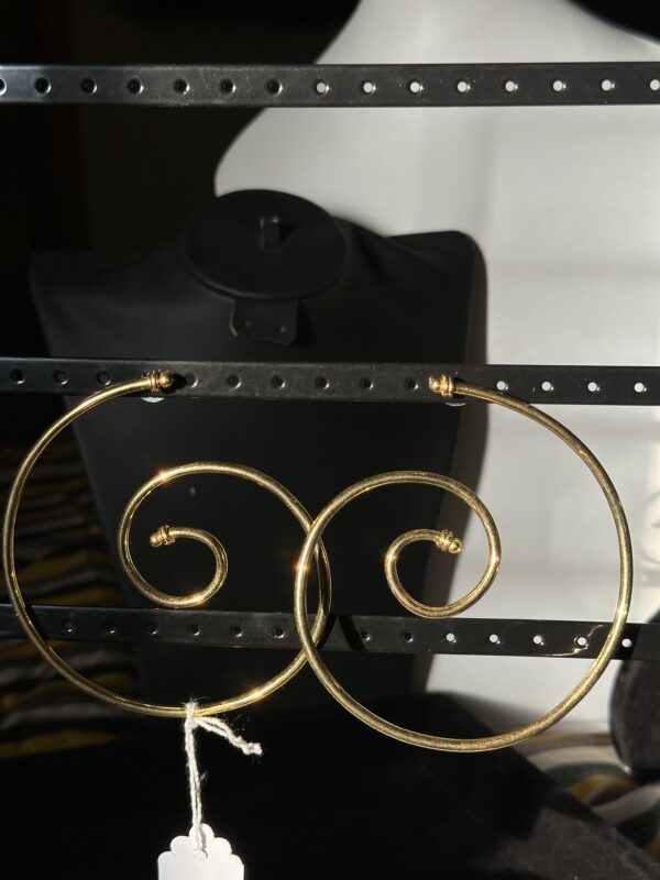 21K Gold-Plated Hoop Earrings - Large